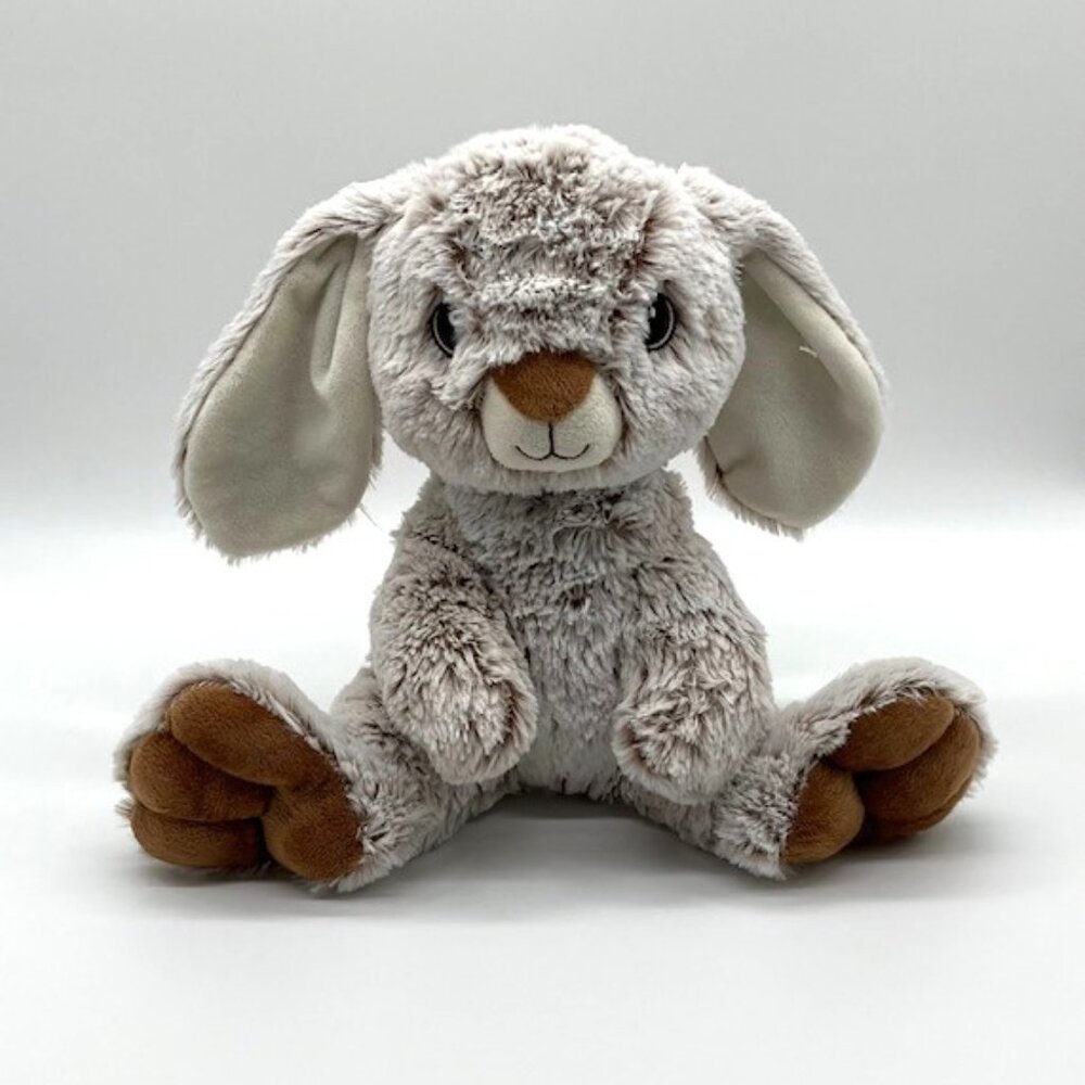 Floppy Ears Easter Bunny Plush Brown White Stuffed Animal Toy Midwood Brands